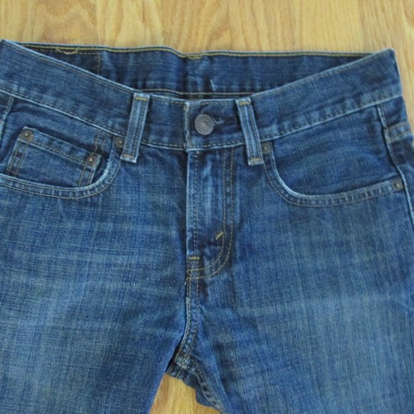 LEVI'S 569 BOY'S SIZE 10 R (28 X 25) JEANS DARK BLUE SLUB DENIM LOOSE GIRL'S RED - Picture 3 of 16